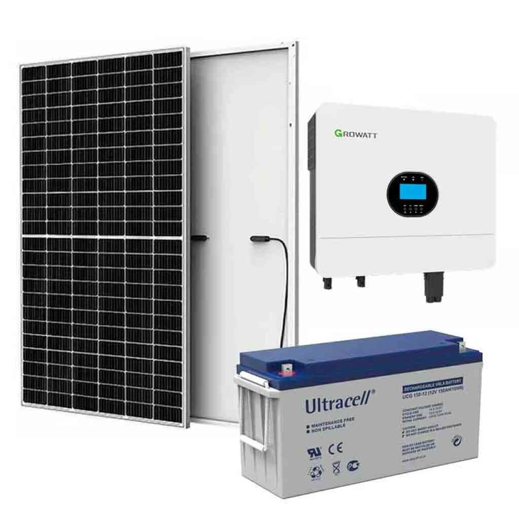 Kit Solar Growtt 6000Plus Bateria Ulltracell 150ah 01 SIO Energia